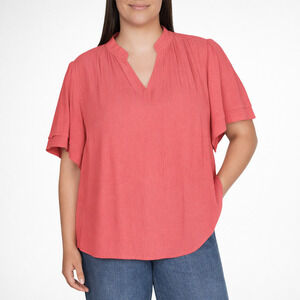 Well Worn Women's XL Blouse Pink Viscose h0022